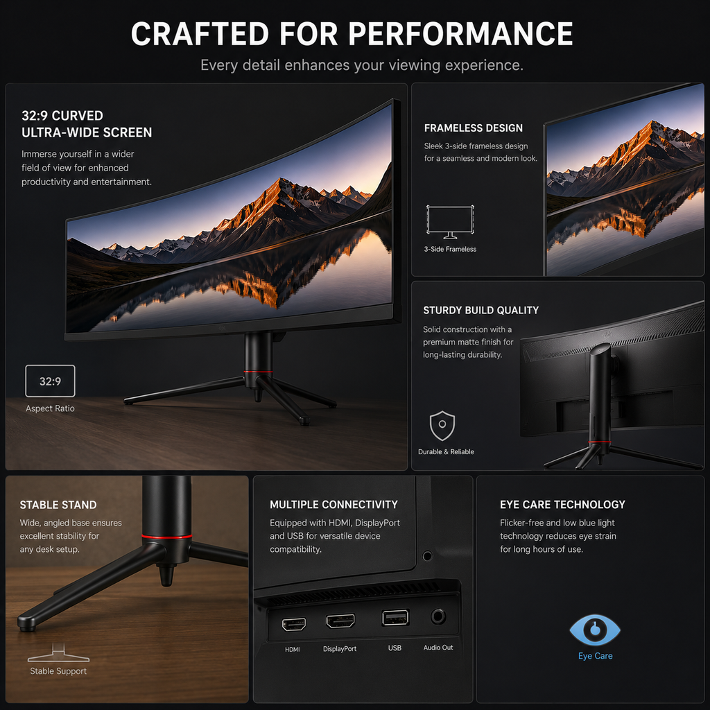 Curved Ultra-Wide Gaming Monitor